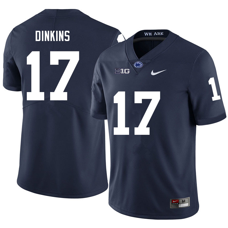 Men #17 Khalil Dinkins Penn State Nittany Lions College Football Jerseys Sale-Navy
